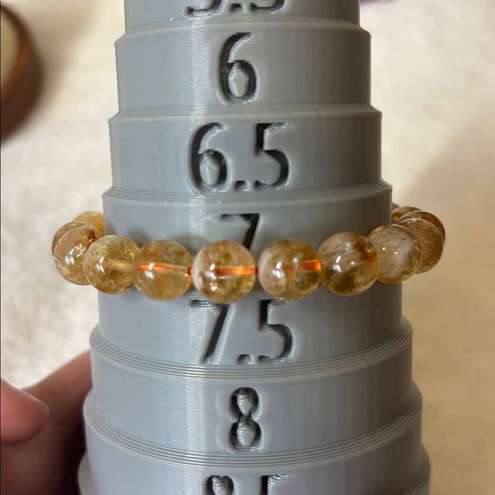 10mm High Quality Genuine Citrine Gemstone Bracelet - Picture 4 of 4
